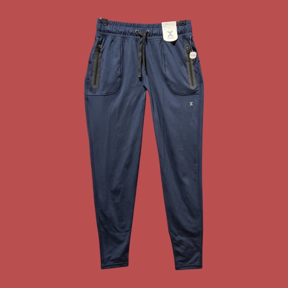 Xersion - Women's Mid-Rise Jogger Pants - Comfortable Fit-Navy Blue-Extra Small